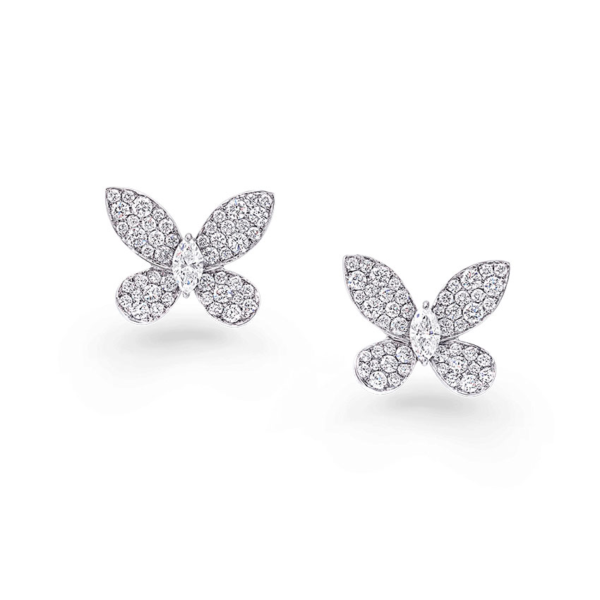 Diamond Butterfly Earring