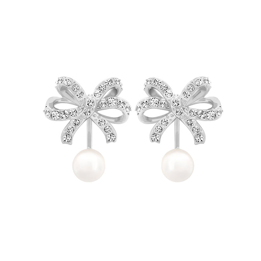 Diamond Bow Earring